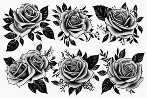 Realistisches Herz mit Rosen tattoo idea