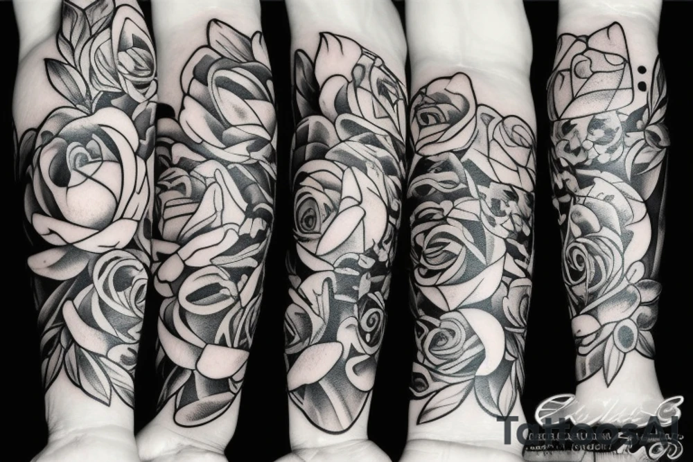 Echtes Herz mit Rosen tattoo idea
