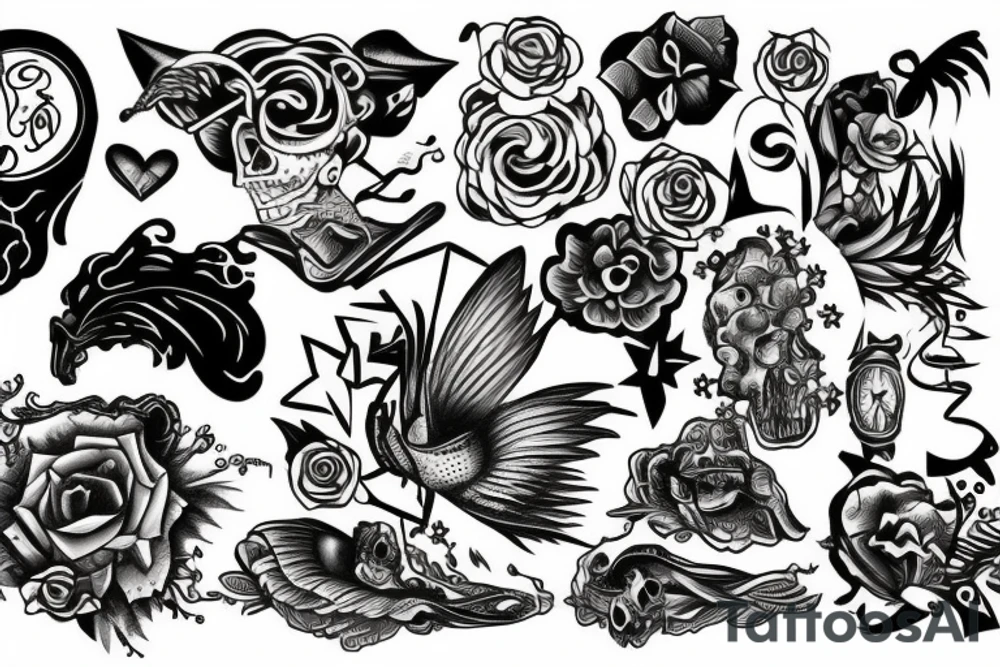 Initials AJ tattoo idea
