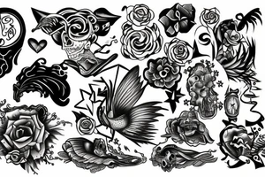 Initials AJ tattoo idea