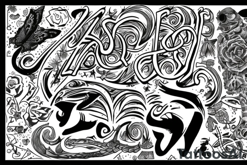 Initials AJ tattoo idea