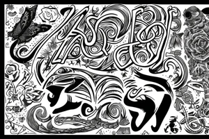 Initials AJ tattoo idea