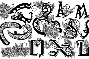 Initials AJ tattoo idea