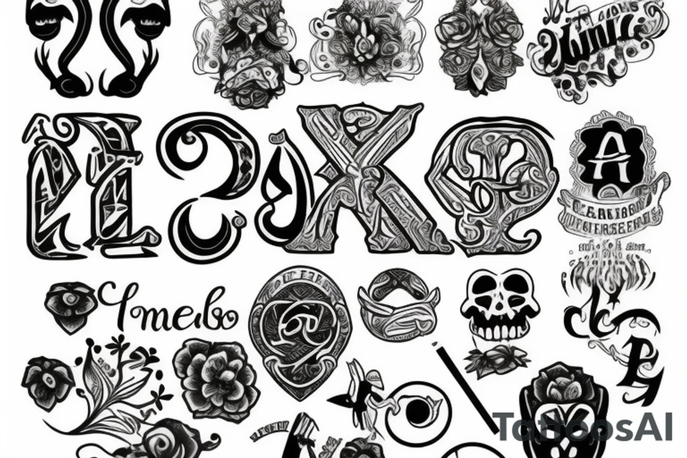 Initials AJ tattoo idea