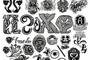 Initials AJ tattoo idea