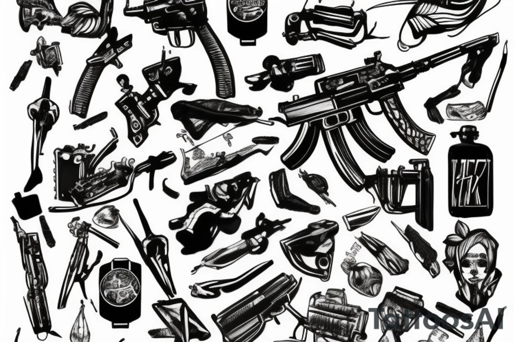 Ak47 tattoo idea
