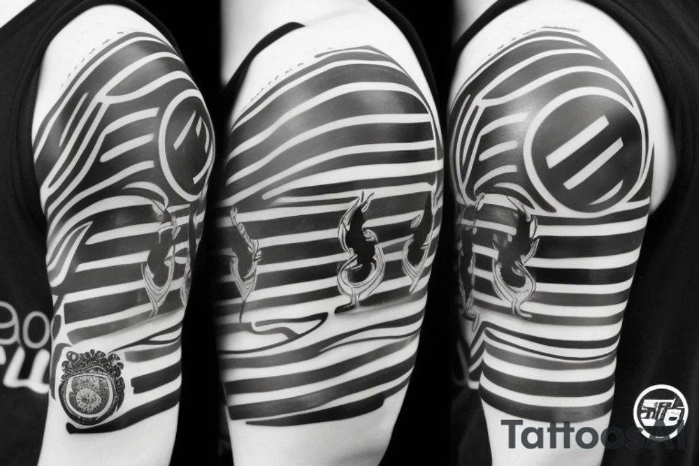 Argentina's Flag under the Fifa Cup Trophy tattoo idea