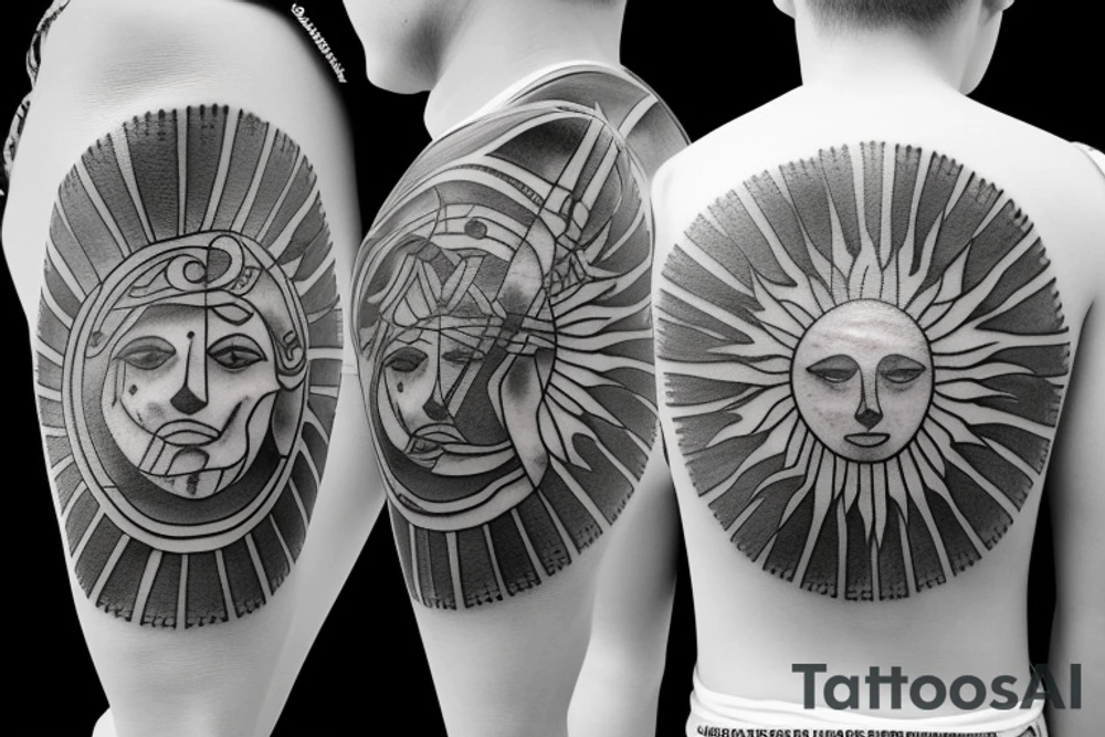 The sun of the Argentinian flag tattoo idea