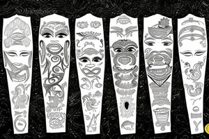 African Yoruba dieties Oshun, Ogun, Ochosi tattoo idea