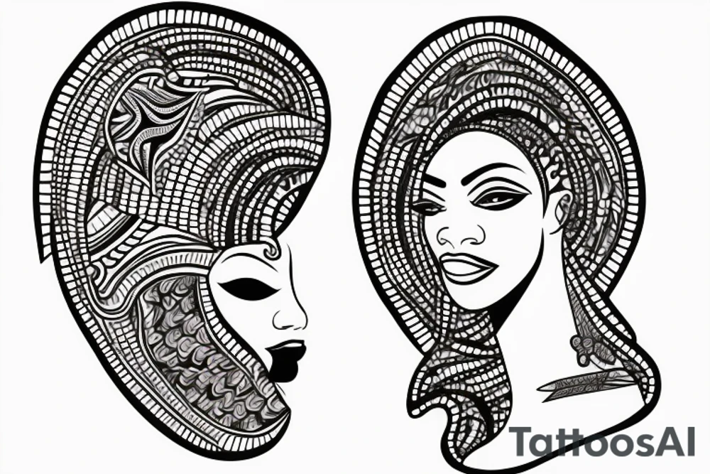 African Yoruba Oshun tattoo idea