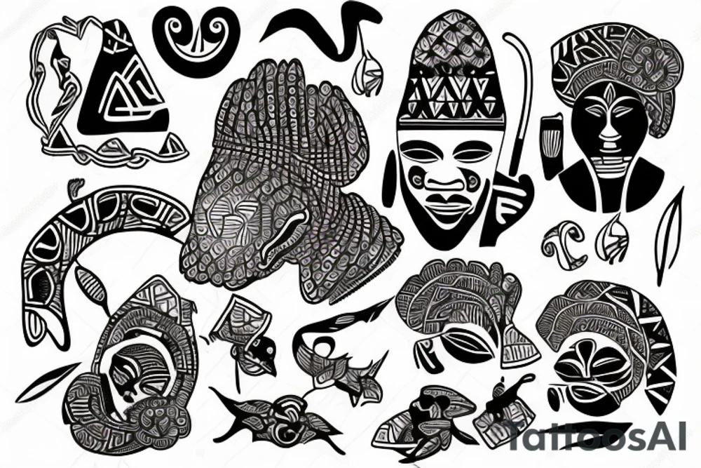 African Yoruba Ogun tattoo idea