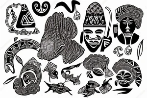 African Yoruba Ogun tattoo idea