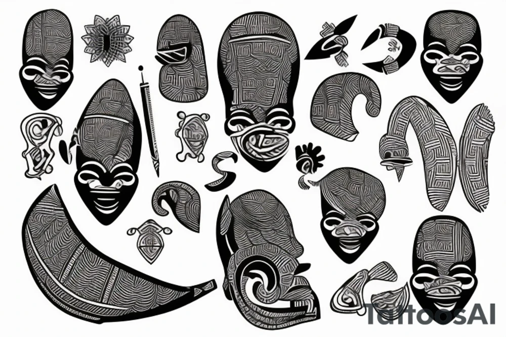 African Yoruba Ogun tattoo idea