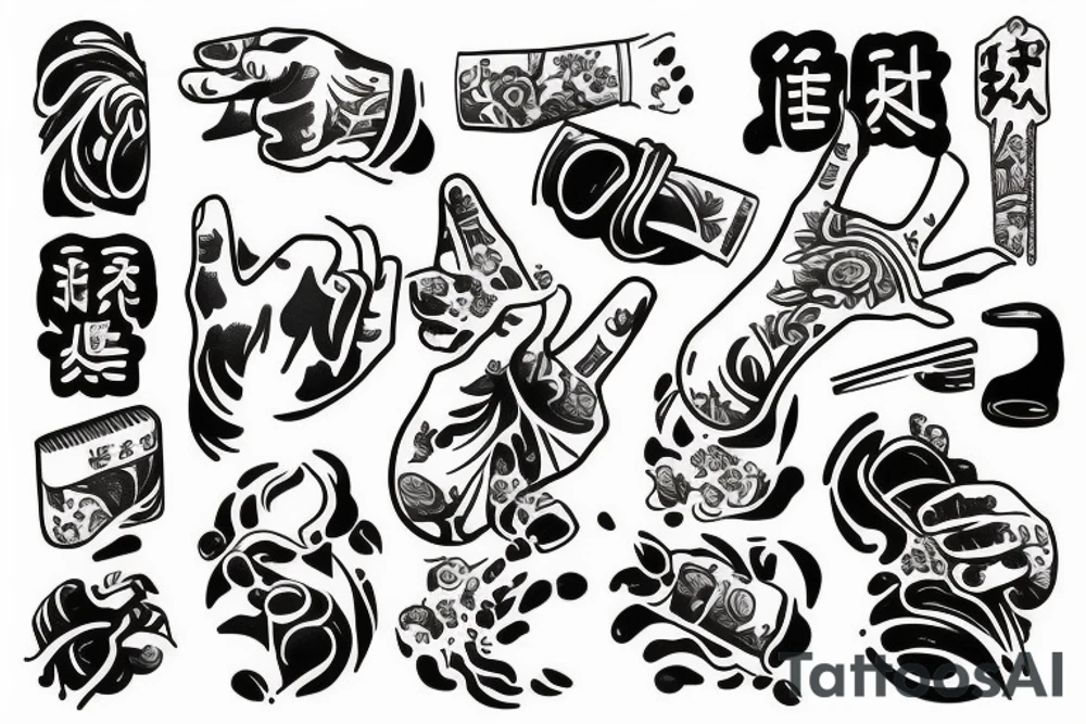 A hand holding a bar of soap with lather tattoo idea