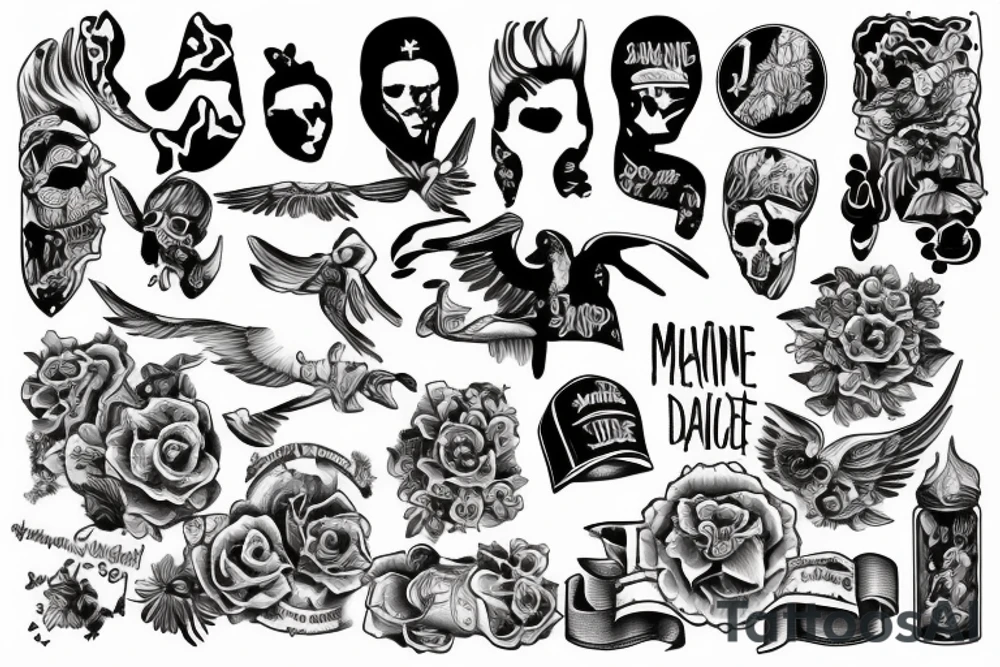 marine, sad, hope, justice tattoo idea