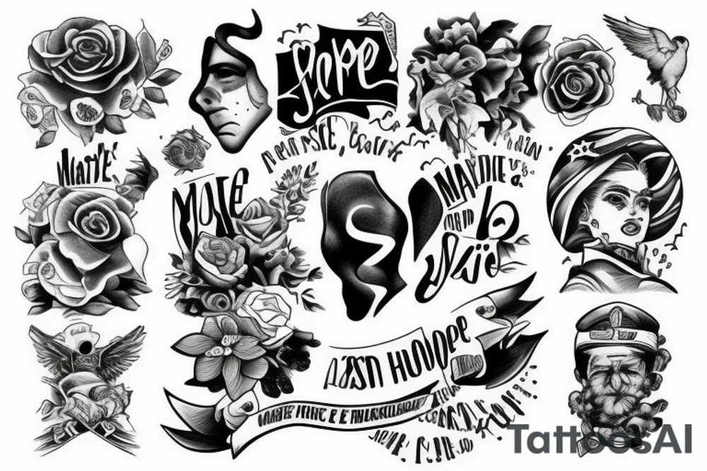 marine, sad, hope, justice tattoo idea