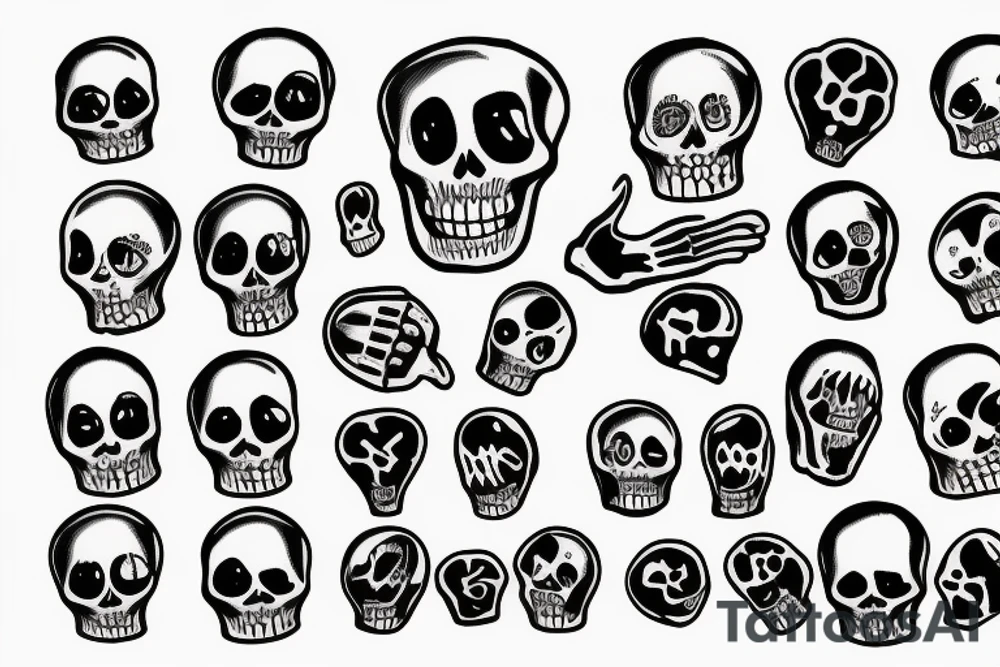 Skeletons holding hands tattoo idea