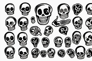 Skeletons holding hands tattoo idea