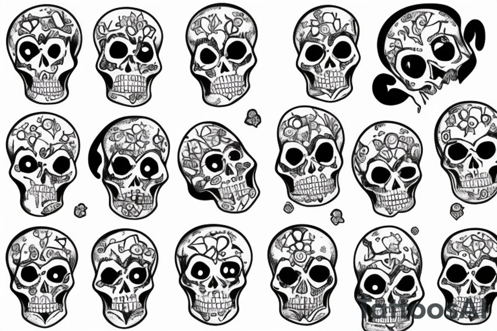 Skeletons holding hands tattoo idea