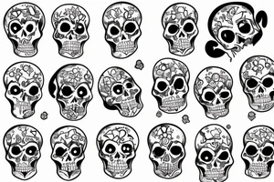 Skeletons holding hands tattoo idea