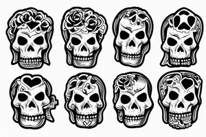 2 skeletons holding hands tattoo idea
