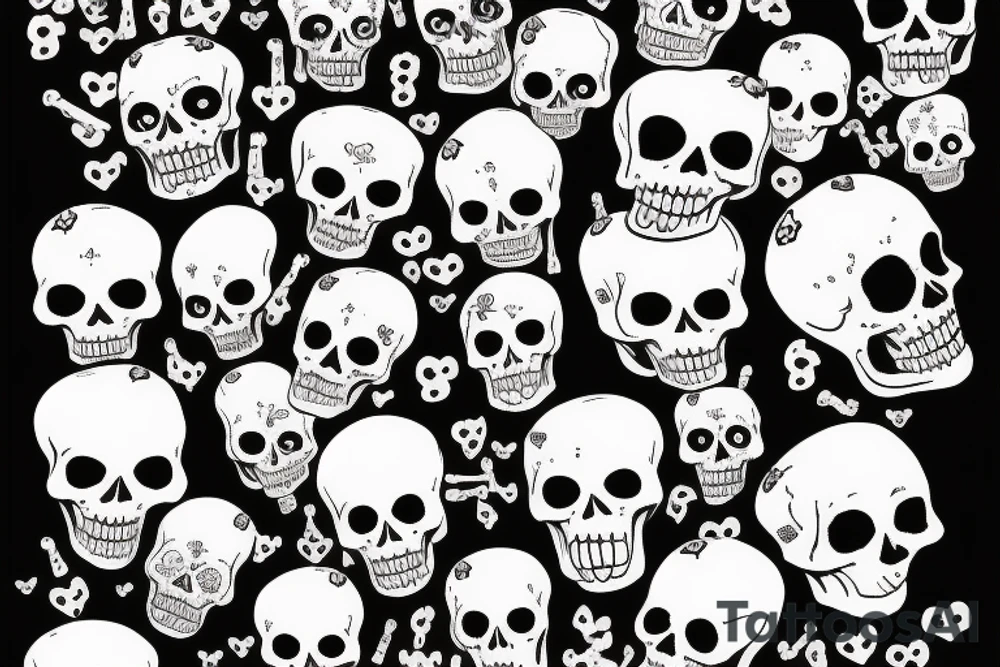 2 skeletons holding hands tattoo idea