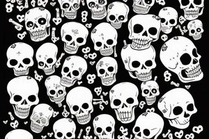 2 skeletons holding hands tattoo idea