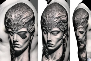 Motivation, masculine, green god, Icarus tattoo idea