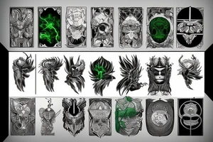 Motivation, masculine, green god, Icarus tattoo idea
