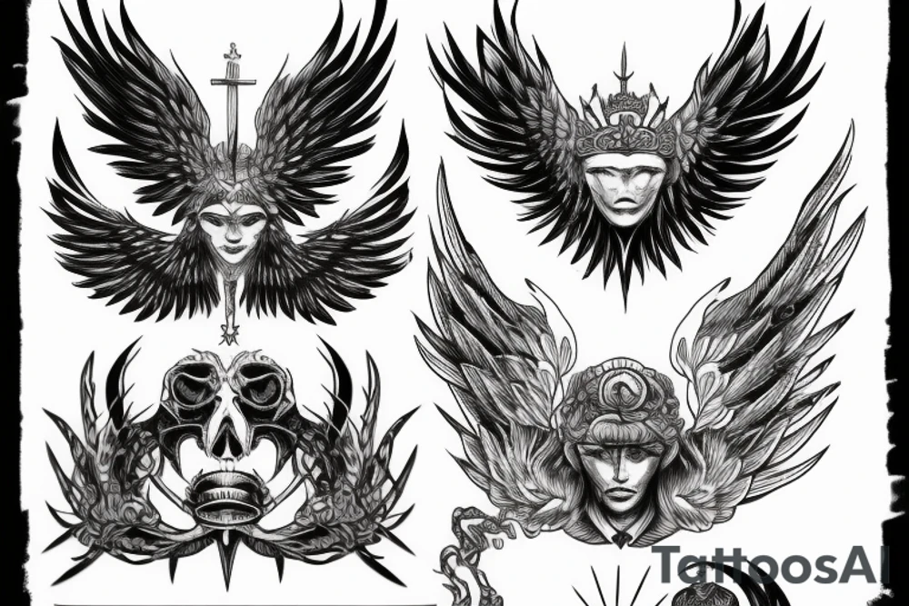 Motivation, masculine, green god, Icarus tattoo idea