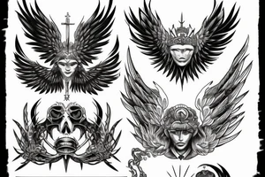 Motivation, masculine, green god, Icarus tattoo idea