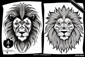 Astrological sign of cancer lion and libra together tattoo idea