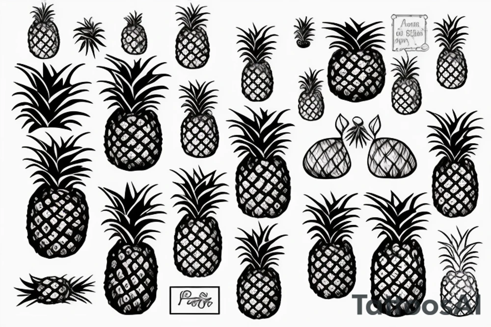 pineapple tattoo idea