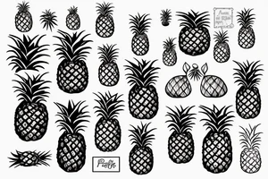 pineapple tattoo idea