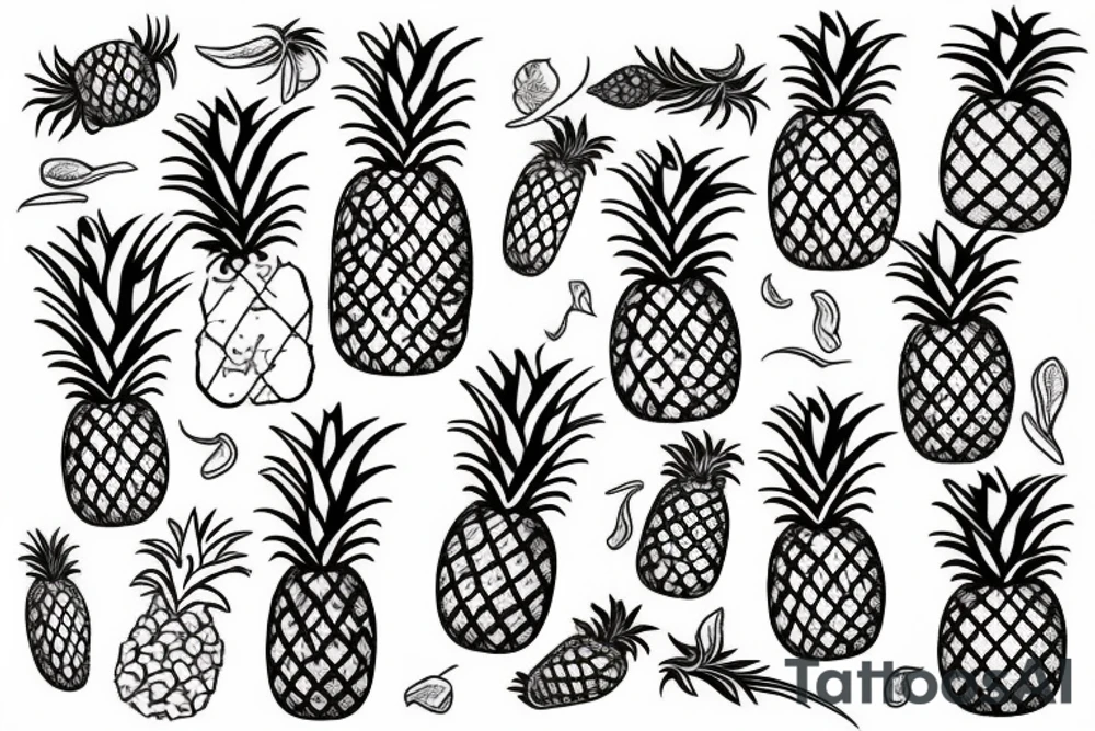 pineapple tattoo idea