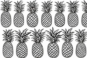 pineapple with halo tattoo idea