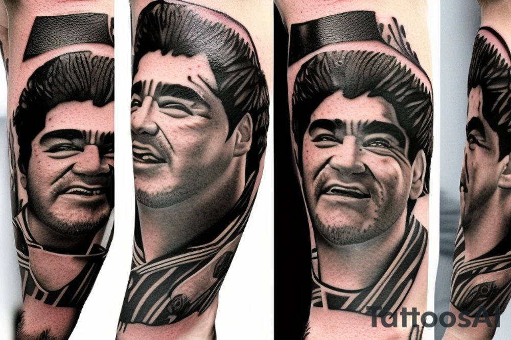 Diego Armando Maradona tattoo idea