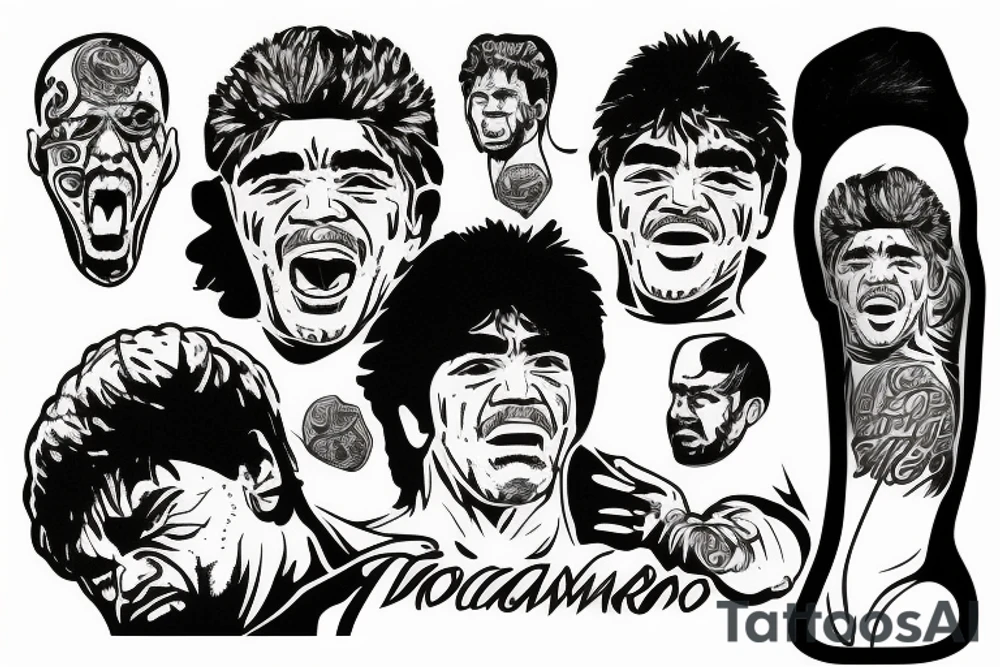 Diego Armando Maradona tattoo idea