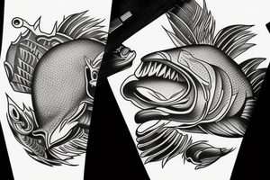 Large mouth bass tattoo idea