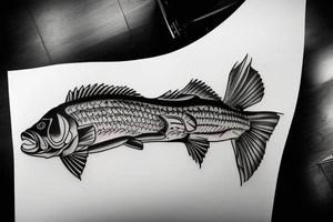 Large mouth bass tattoo idea