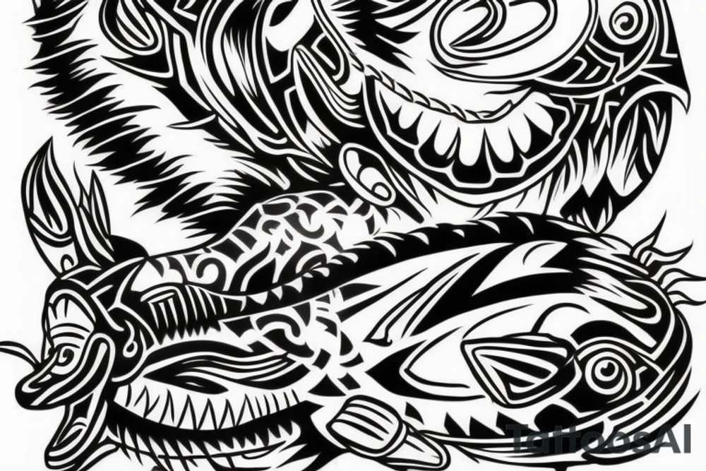 Large mouth bass tattoo idea