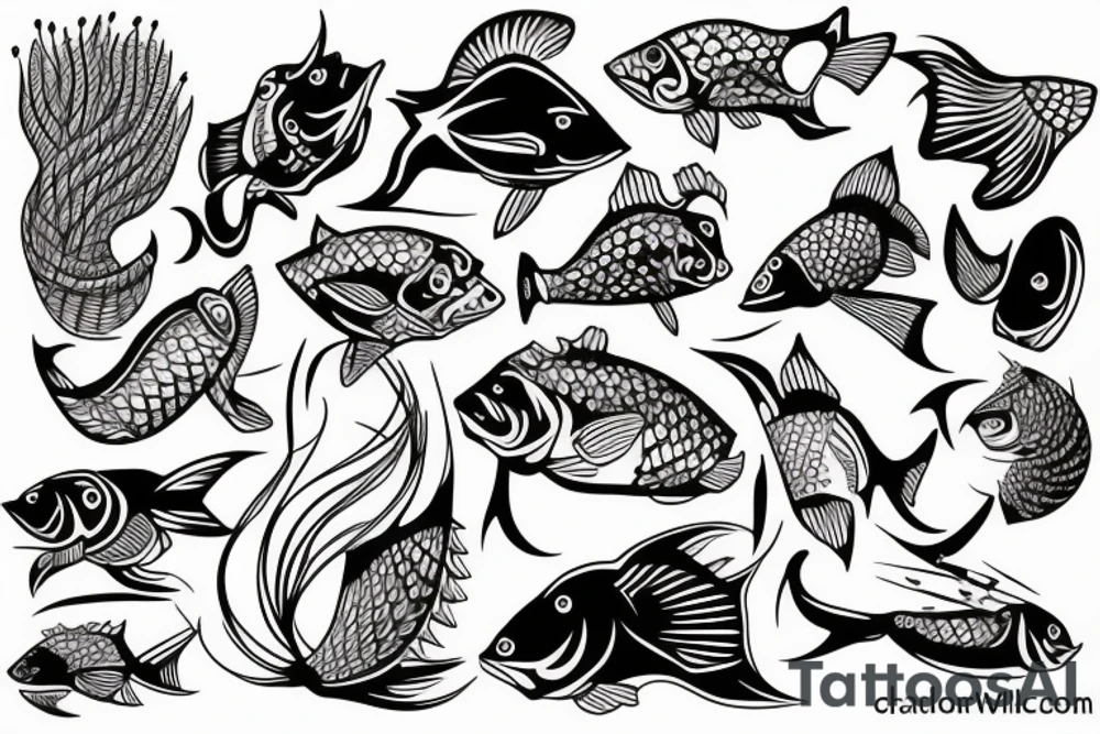 Fishing tattoo idea