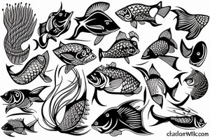 Fishing tattoo idea