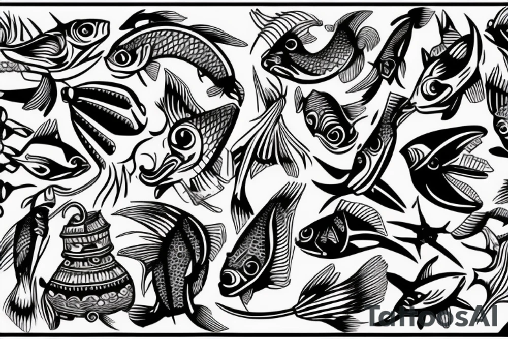 Fishing tattoo idea