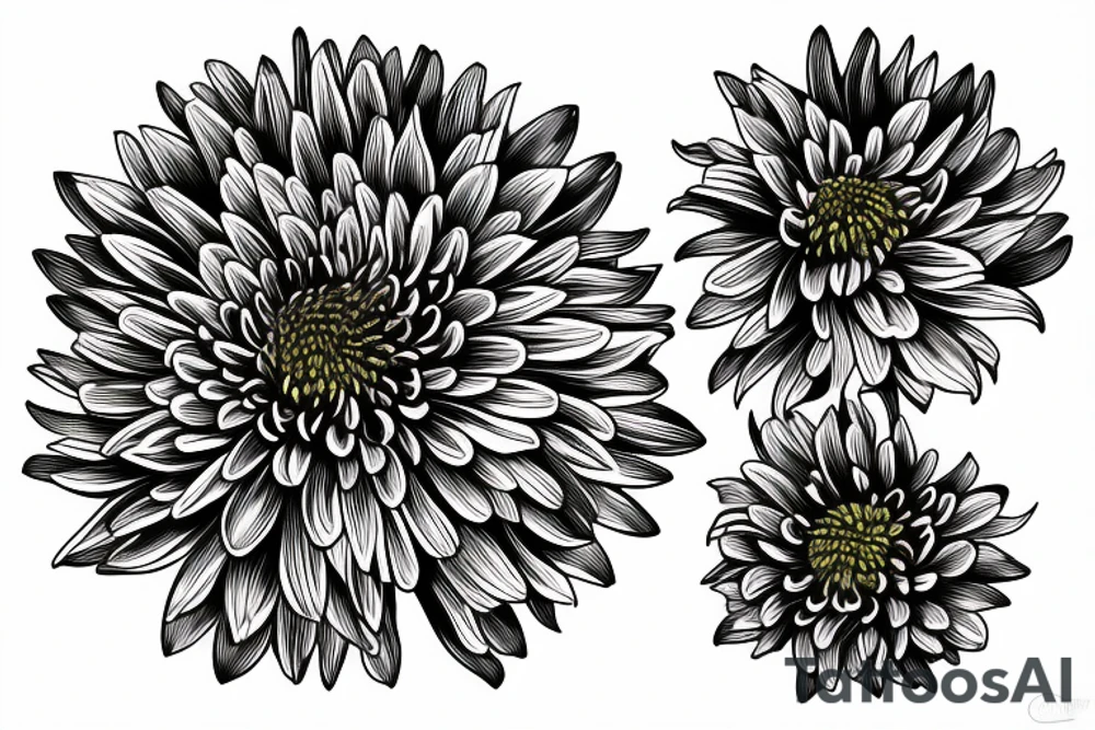 Chrysanthemum flower for arm tattoo idea