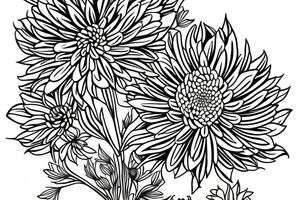 Chrysanthemum flower for arm tattoo idea