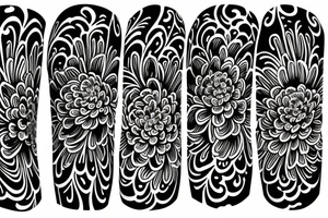 Neo traditional chrysanthemum flower for arm tattoo idea