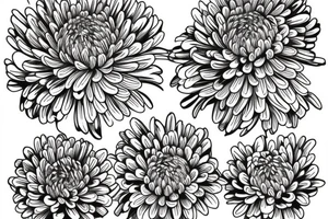 Neo traditional chrysanthemum flower tattoo idea