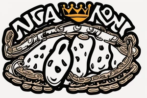 A Pinto Bean with a human body as a king. The Bean King tattoo idea