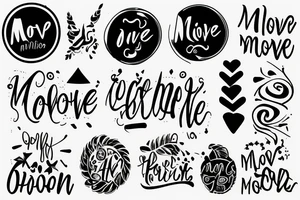 black lettering that says move on tattoo idea